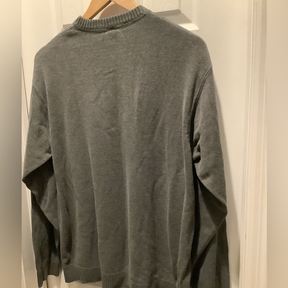 GAP Men Sweater Size Large Crewneck Grey 100% Cotton - Picture 3 of 5